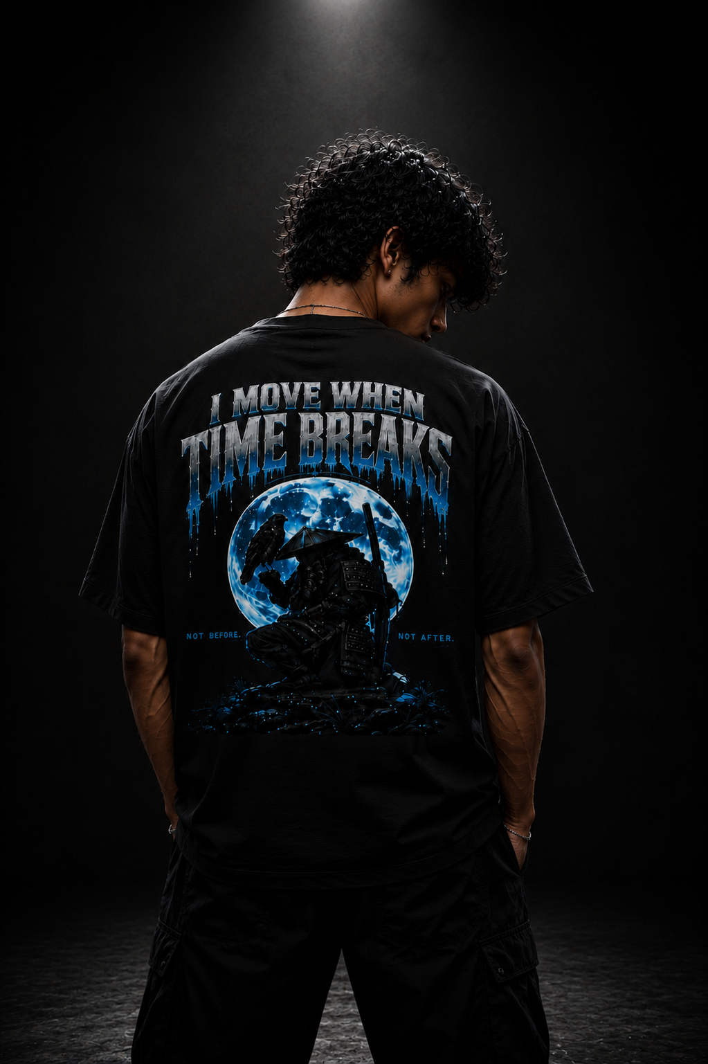 I MOVE WHEN TIME BREAKS | 240 GSM Premium Oversized T-Shirt
