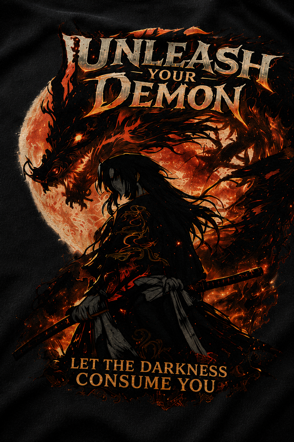 UNLEASH YOUR DEMON | 240 GSM Premium Oversized T-Shirt